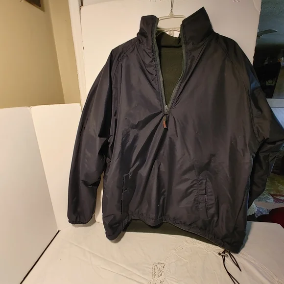 Colo Reversible Pullover 1/4 Zip up Men's Coat Sweater Size XL Navy Green - Picture 1 of 13